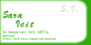 sara veit business card